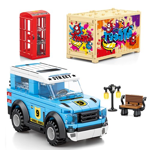 chenxuanbro Famous Car Multi-Mode Building Block Kit for Boys and Girls.Top STEM Construction Toys.Blue Car Building Sets Suitable for Kids Aged 6-10.Idea Building Gifts for Kids Aged 6-10.
