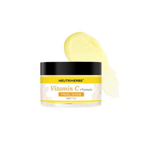 NEUTRIHERBS Turmeric Face Scrub, Exfoliating Scrub Cream with Vitamin C, Smooth, Brighten Skin - ...