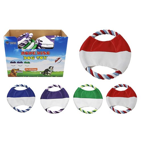 Diamond Visions 01-1666 Rope Disc Dog Toy MultiPack in Assorted Colors (2 Rope Discs)