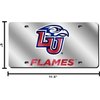 FanNut.com Liberty Flames New Logo Silver Deluxe Laser Cut Acrylic Inlaid License Plate Tag University of