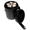 Black Leatherette Deluxe Dice Cup With Storage Compartment for Included Poker Dice Set