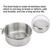 Bird Feeding Dish Cups 3 Pack Parrot Food Bowl Cage with Clamp Holder Stainless Steel Birdcage Coop Water Feeder for Cockatiel Conure Budgies Parakeet Macaw Finches Lovebirds Small Animal
