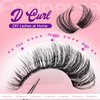 Focipeysa Fluffy Lash Clusters 100D Eyelash Clusters 10-18mm Fluffy Volume Individual Lashes D Curl Cluster Eyelash Extensions DIY Lash Extension for Beginners