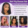 12Inch Bob Wig Human Hair 13x4 HD Lace Front Wigs Human Hair Pre Plucked Pre Cut 180% Density Short Wigs for Black Women