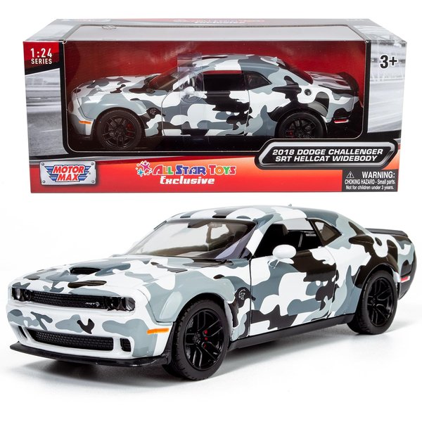 All Star Toys Exclusive 2018 Dodge Challenger SRT Hellcat Widebody Camouflage 1/24 Diecast Model Motormax 79350 Camo V.2