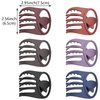 6 Pcs Flat Alligator Hair Claw Clips, 2.95 Inch French Curved Hair Clips Matte Volume Strong Hold Banana Barrettes Hair Clamps Jaw Clips for Women