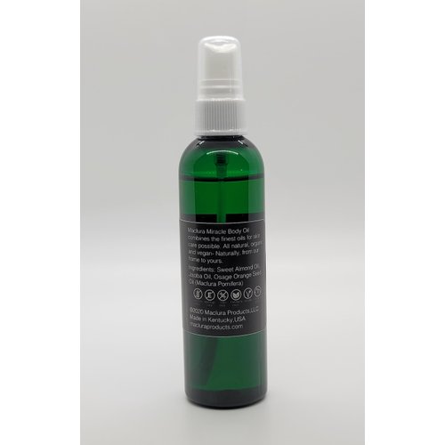 Maclura Products Pomifera Miracle Body Oil 4 fl oz, made with Pomifera Oil, Jojoba Oil, and Sweet Almond Oil