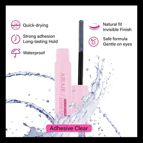 AJEAJE 2 Pcs Eyelash Adhesive Glue&Cluster Lash Glue Remover 5ml,Mild, Non-irritating,Easy Apply&Remove