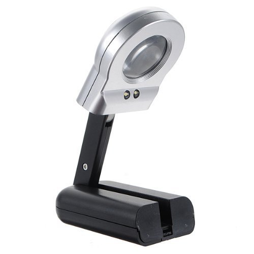 Water & Wood Jeweler Loupe 30mm 16X Lens Magnifier Pocket Folding LED Light Magnifying Glass