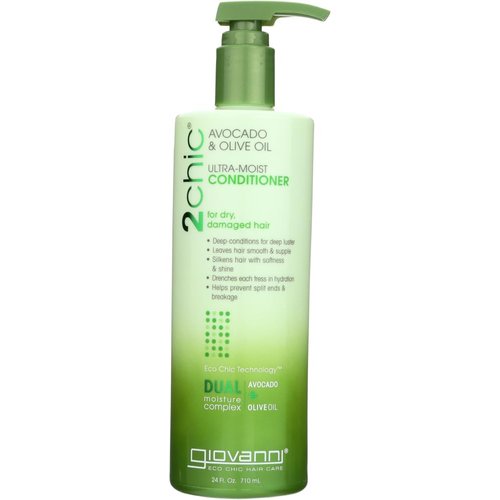 Giovanni Cosmetics 2chic Ultra Moist Avocado and Olive Oil Conditioner, 24 oz