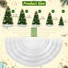 iMucci Christmas Tree Skirt 2023 Update 36 inch Wool Fur White Tree Skirt Small Snowy White Plush Velvet Christmas Tree Skirt Holiday Party Decoration