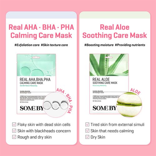 SOME BY MI Real Hyaluron Hydra Care Mask - Pack of 10 - Made from Hyaluronic Acid for Dry and Oily Skin - Daily Vegan Korean Sheet Mask for Skin Moisturizing and Hydrating - Korean Skin Care