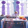 ADLKGG Purple Jellyfish Paper Lanterns, Under The Sea Party Decorations, Hanging Jelly Fish for Mermaid Ocean Themed Birthday Party Decorations, Baby Shower Classroom Decor, 6PCS