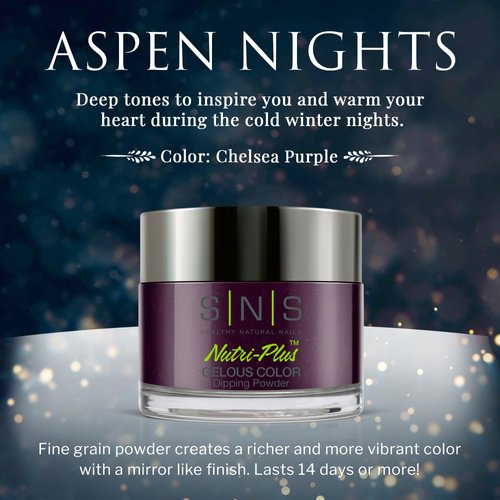 SNS Nail Dip Powder, Gelous Color Dipping Powder - Chelsea Purple (Purple/Violet) - Long-Lasting Acrylic Nail Color & Polish Lasts 14 Days - Low-Odor & No UV Lamp Required – 1 oz