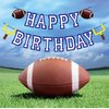 Football Happy Birthday Banner, Football Theme String Flags, Football Party Decorations, Happy Birthday Bunting Sign for Sport Theme Decoration