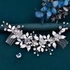 ULAPAN Rhinestone Bridal Headpiece with Combs for Wedding Headbands Bride Flowergirl Women Crystal Silver (Silver comb and earrings)