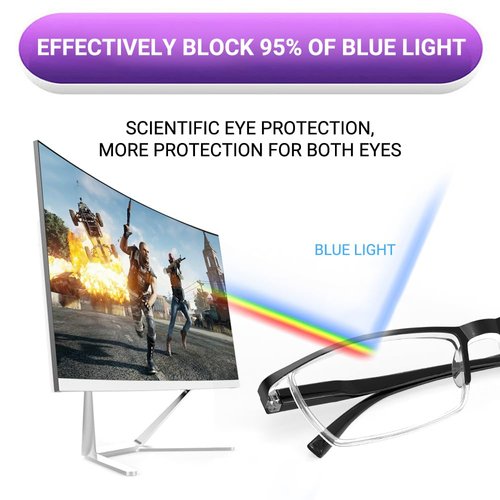 TERAISE 4PCS Fashion Anti-blue light Reading Glasses Men Women Computer Reader(1.5X)