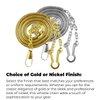 Hero's Pride 21" Whistle Chain with Button Hook - Chain for Badge Holder, Police, Sheriff, CHP, Law Enforcement, Security - Nickel Finish