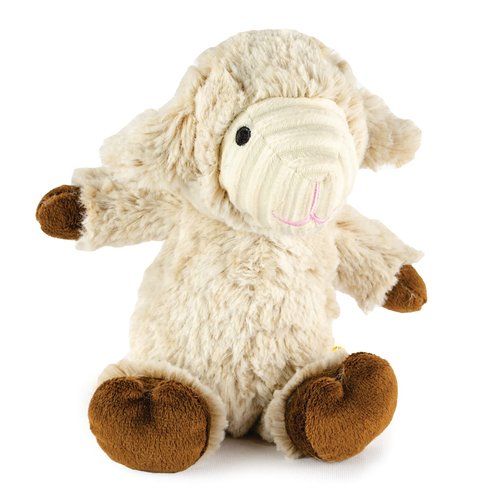Giftable World 7 Inch Plush Pet Toy Cuddle Pig & Lamb with Squeaker Dog Chew Toy