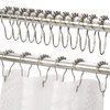 Amazer Shower Curtain Hooks, Decorative Rust Proof Stainless Steel Shower Curtain Hooks for Bathroom Shower Rods Set of 12, Polished Nickel