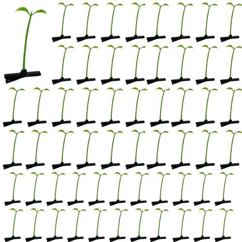 100Pcs Bean Sprout Hair Clip Little Grass Funny Plant Hairpins Sprout Clips Hair Accessories Barrettes Headwear for Daily Holiday Party (Green bean sprouts)