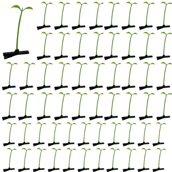 100Pcs Bean Sprout Hair Clip Little Grass Funny Plant Hairpins Sprout Clips Hair Accessories Barrettes Headwear for Daily Holiday Party (Green bean sprouts)