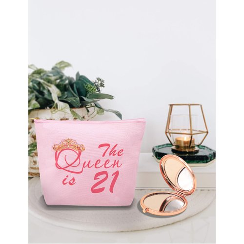 21 Birthday,21st Birthday Gifts for Her,21st Birthday Gifts for Women,Finally 21,21st Birthday Girl,Gift for 21 Year Old Female,Finally 21 Birthday Decorations,21st Birthday Mirror,21 Birthday Bag