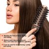 FIXBODY Hair Brush, Round Brush for Blow Drying, Curling, Styling, Nano Thermal Ceramic & Ionic Tech, Boar Bristle, 3.3 inch, 2 inch Barrel, for Women, Volume & Shine, Brown, Hair Brush for Thick Hair