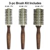 Olivia Garden Ecoceramic Firm Bristles Round Thermal Hair Brush (Kit)