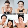 Ondder 6 Pcs Black Spa Headband and Wristband Set Makeup Spa Headband for Washing Face Bubble Skin Care Headbands Face Wash Sponge Puffy Headband Head Bands Hair Accessories for Women Girls