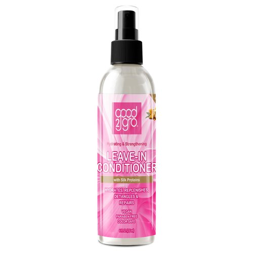 Gold Banner Beauty Good2Gro Hydrating & Strengthening Leave-In Conditioner - 8oz | Moisturizes, Detangles, Repairs & Restores for Fuller Hair | Vegan & Cruelty-Free