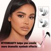 VEYESBEAUTY Lash Bond and Seal Waterproof 2 in 1 Cluster Lash Glue for Eyelash Extensions Long Lasting Strong Hold Individual Eyelash Glue for Self-Application at Home 5ml+5ml