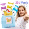 Talking Flash Cards for Toddlers 2-4 Years, 224 Sight Words, Autism Sensory Toys for Autistic Children,Learning Montessori Toys, Educational Preschool Gifts for Kids Ages 1-3