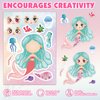Ozepao 48 Pcs Mermaid Sticker Sheets | Mix and Match Make Your Own Mermaid | Mermaid Party Favors Birthday Decorations for Kids Girls | 16 Designs 3 Each 8.3"x6"