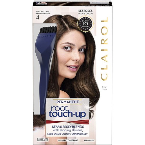 Clairol Permanent Root Touch-Up Kit, Dark Brown 4, 1 Application each (Value Pack of 8)