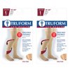 Truform 30-40 mmHg Compression Stockings for Men and Women, Thigh High Length, Open Toe, Medium, 2 Count