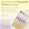 Shine Chance 6Pcs Acrylic Nail Brushes Set, Kolinsky Acrylic Nail Art Brush, Art Design & Polish Mistake Cleaning Manicure Tools for Women Acrylic Application (Size 2 6 8 12 14 16)
