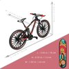 Risopen 1:8 Scale Finger Bike Bicycle Model Toy Mini Bike Model Toy Bicycle Ornament for Home Decorated Metal Die-cast Red Bike Model Decoration with Finger Skateboard Toy Figure Kit for Kid Adult