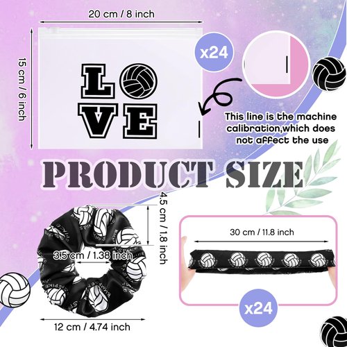 Yuxung 72 Pcs Volleyball team Gifts for Teen Girls Volleyball Party Favors Sports Theme Party Supplies Goodie Bags Hair Scrunchies Adjustable Bracelet Volleyball Pouches for Players Volleyball Lovers