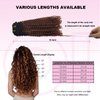 Curly Hair Extensions, OiMiGO Kinky Curly Clip in Extensions 3C 4A Ombre Black to Medium Auburn Human Hair Clip ins Extension for Black Women 120g 7 Pieces 18 Inch Curly Remy Hair Clip on Extensions