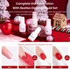 Beetles Christmas Dip Powder Nail Set,6 Colors Red Burgundy Rose Sparkle Milky Snow White Silver Glitter, Dipping Powder Starter Kit French Nail Art Manicure DIY Salon, No Need Nail Lamp Cured