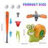 XONTEUS 2 in 1 Outdoor Water Sprinkler Baseball Toy for Kids and Toddler, Backyard 360° Roating Snail Sprinkler Toy Tee Ball Games,Summer Splashing Fun Toys for 3 4 5 6 7 8 Year Old Boys Girls Gift