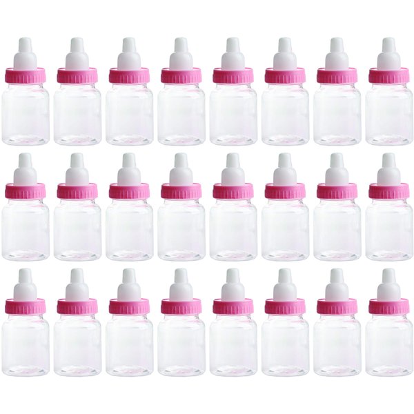 Charmed Baby Bottle Shower Favor,3-Inches, Pink (2 Dozen)