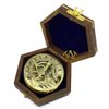Marine Sundial Compass with Wooden Box Vintage Brass Ship Navigate Device J.H.Steward Ltd. Strand London Functional Sundial with time Chart Nautical Gift Collection