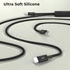 ACACIA USB C to USB C Cable, 2 in 1 USB C Cable Made of Ultra Soft Silicone, Lightning Cable 6.5ft, 60W C to C Type Fast Charging Cable, Tent Accessories 1 Pack