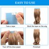 Sopoloray 240Pcs Hair Extension Tape,4x0.8cm Double Sided Adhesive Tape,Replacement Invisible Waterproof Lace Front Wig Tape for Wig Human Hair Extensions No Residue