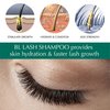 BL Lashes Eyelash Shampoo+ Brush, Eyelid Foaming Cleanser for Natural and Extension Lashes, Gentle Lash Bath and Makeup Remover for Salon and Home (50ml)
