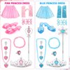 Princess Dress Up Clothes and Jewelry Boutique, Toys for Little Girls, Princess Costumes Gifts with Shoes, Dresses, Tiara, Necklaces, Gift Set for Toddler Girls Age 3 4 5 6 7 Years Old