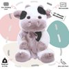 uoozii Warmable Cow Stuffed Animal - Microwavable 12" | 2 Pounds Unscented Weighted Stuffed Animals Non-Shedding Cow Plush Coolable & Heatable Warm Gifts for Kids & Adults
