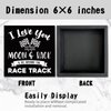 I Love You To The Moon And Back And All Around The Race Track Desk Decor Wooden Block Sign Racing Checkered Flags Decor, Wall Art Sign Boys Room Shelf Table Decor(6×6 Inch)